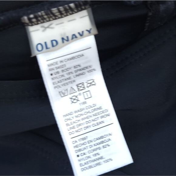 Old Navy Tankini Swimsuit Top Medium Black Neutral Swim Modest - Picture 4 of 5